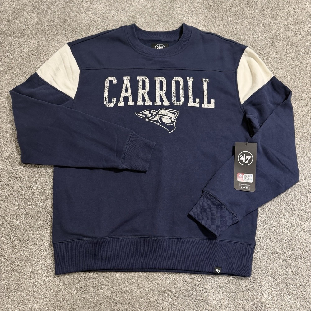 '47 Brand Carroll College Pioneers Sweatshirt Mens M Navy Blue Pullover Crewneck